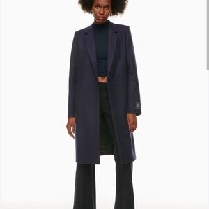 Aritzia Navy Stedman Coat Size Small Brand New